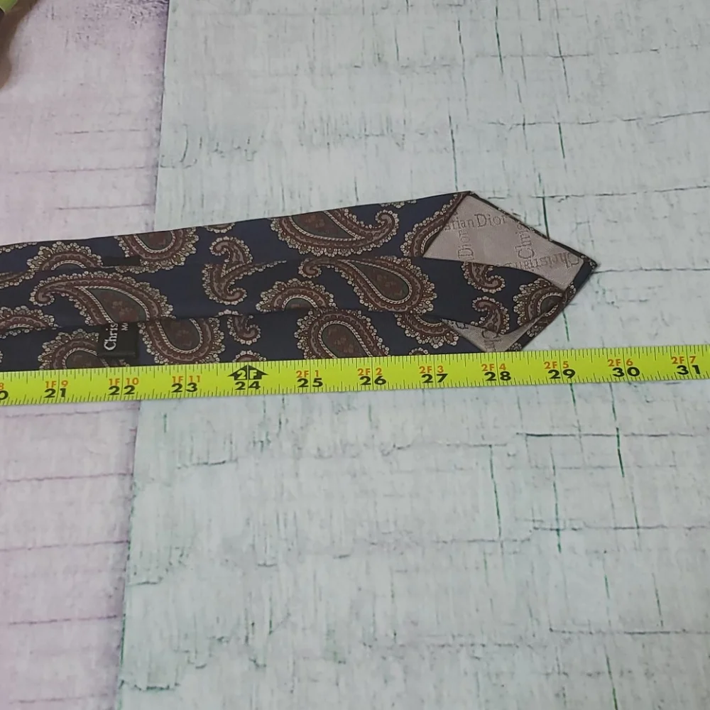 Christian Dior Paisley Necktie